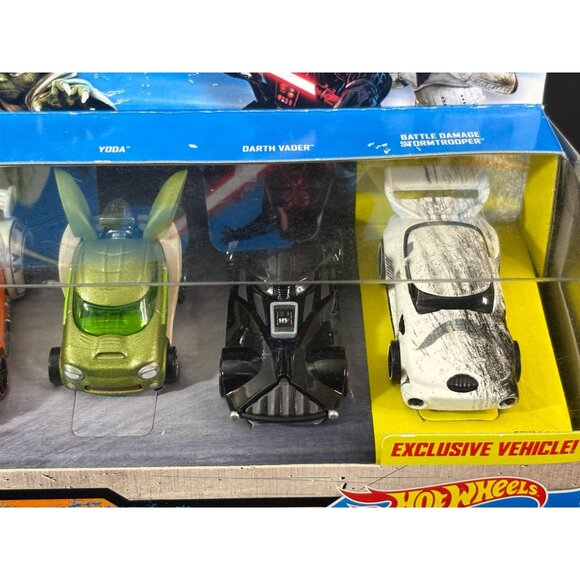 Star Wars Hot Wheels Mattel Stormtrooper Luke Skywalker R2-D2 Yoda Darth Vader - Picture 3 of 7